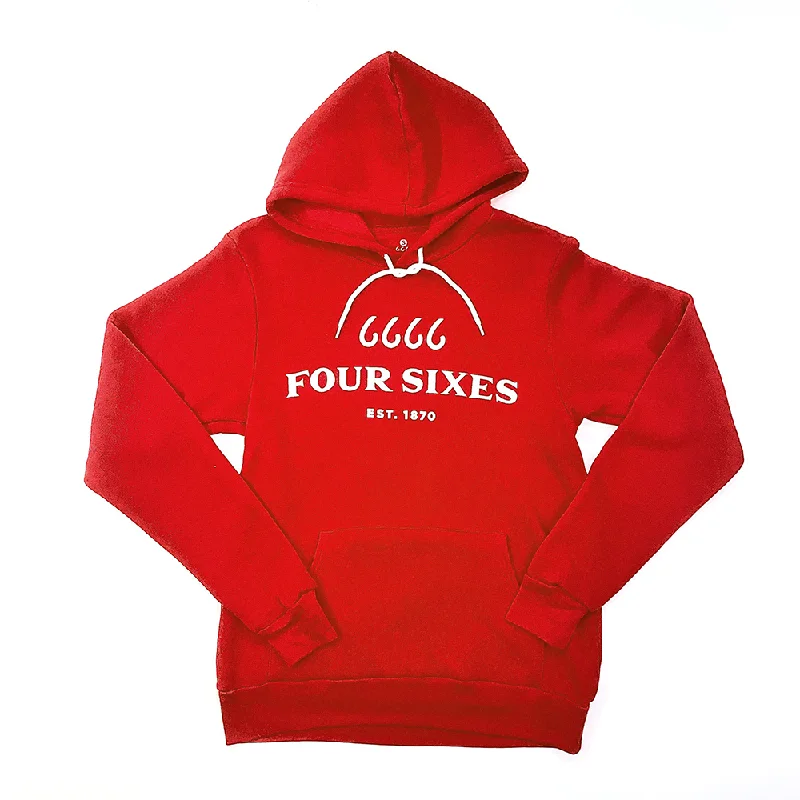 Extra Savings Four Sixes Logo Hoodie Red