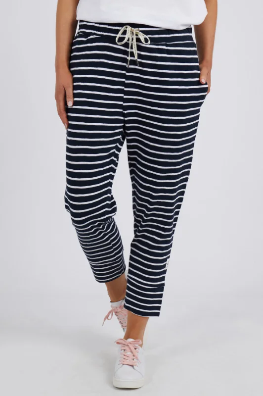 Weekend Specials to Grab Brunch Pants - Navy/White Stripe