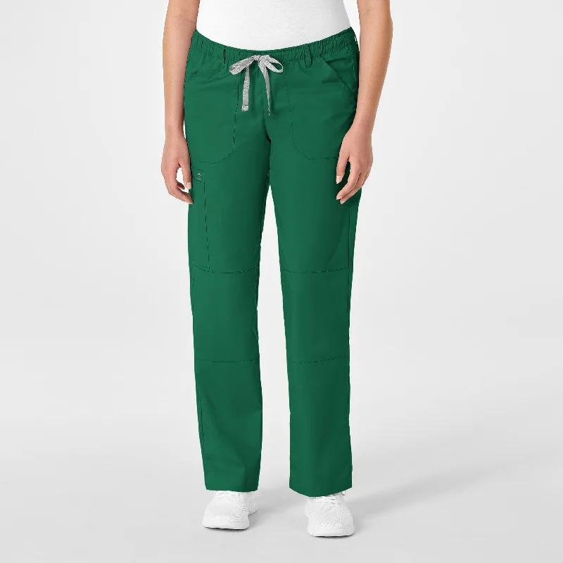 Act Fast WonderWORK Women's Straight Leg Cargo Scrub Pant - Hunter