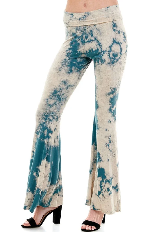 Limited Time Offer T-Party Fold Over Tie Dye Bell Bottom VRS75444
