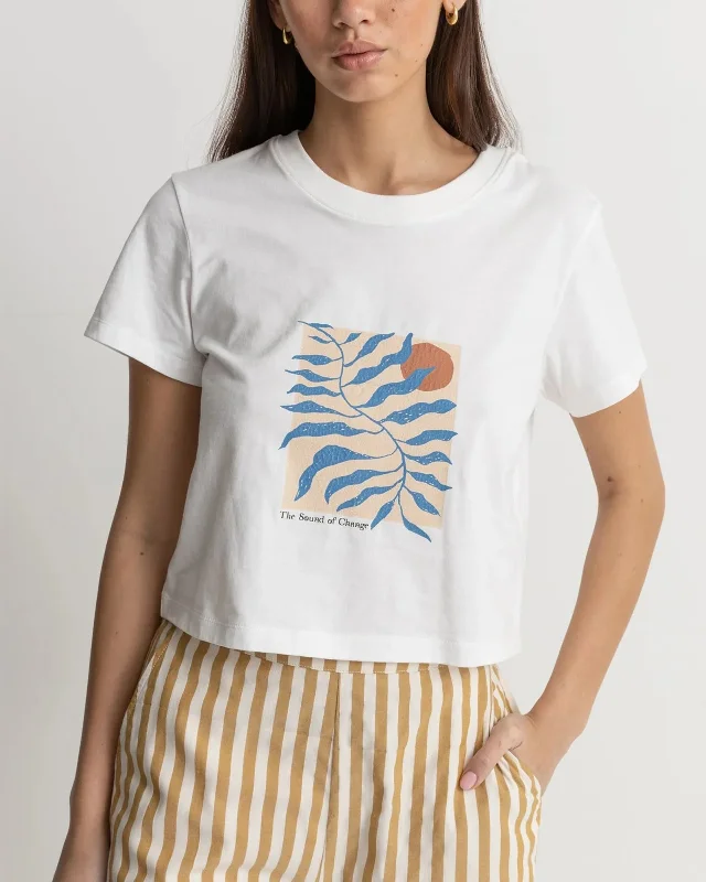 Special Promotion Fern Vintage Crop Crew T-Shirt