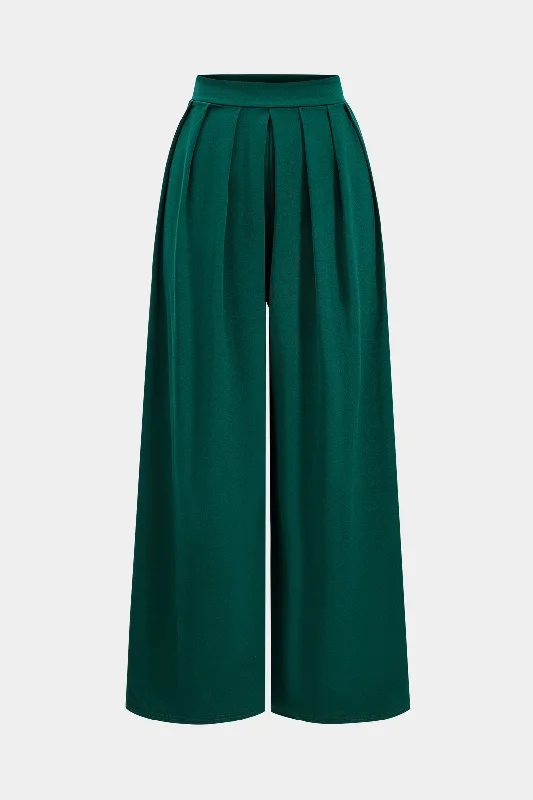 Weekend Discounts to Snag Pleated High Waist Wide Leg Trousers