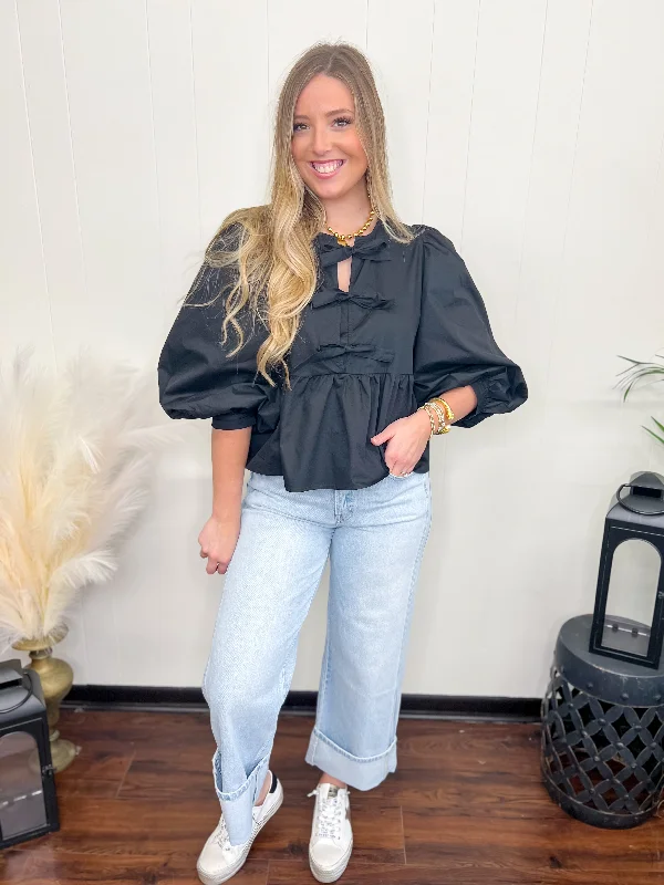 Year-End Sale Soul Mate Top-Black