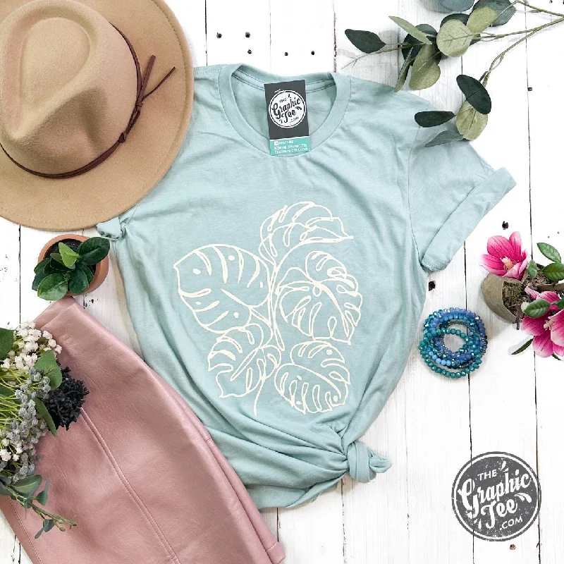 New Markdowns Monstera Crewneck Short Sleeve Tee