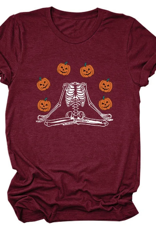 Anniversary Sale PUMPKIN PRINTED SHORT SLEEVE T SHIRT FOR WOMEN