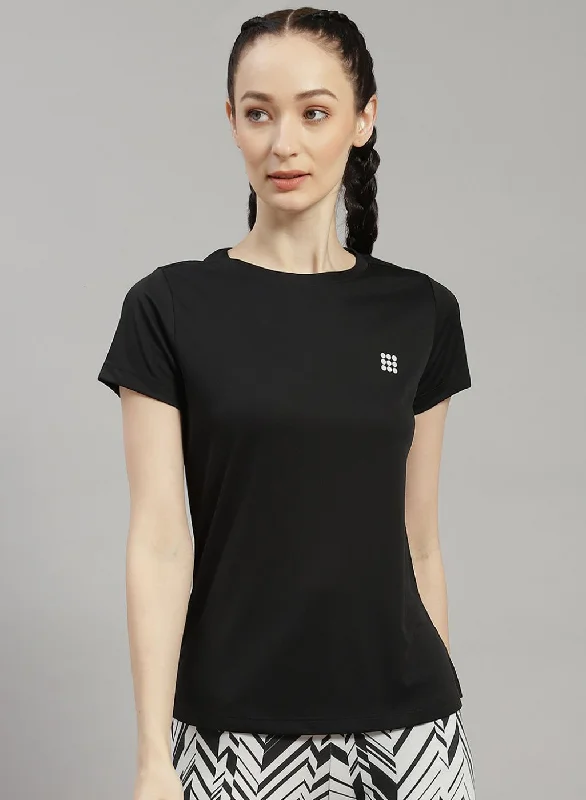 Weekend Deals to Make You Smile Women Black Solid Top