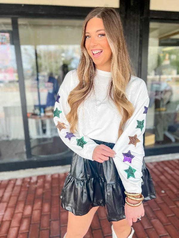 Deal of the Day Jules Mardi Gras Stars-Sweatshirt