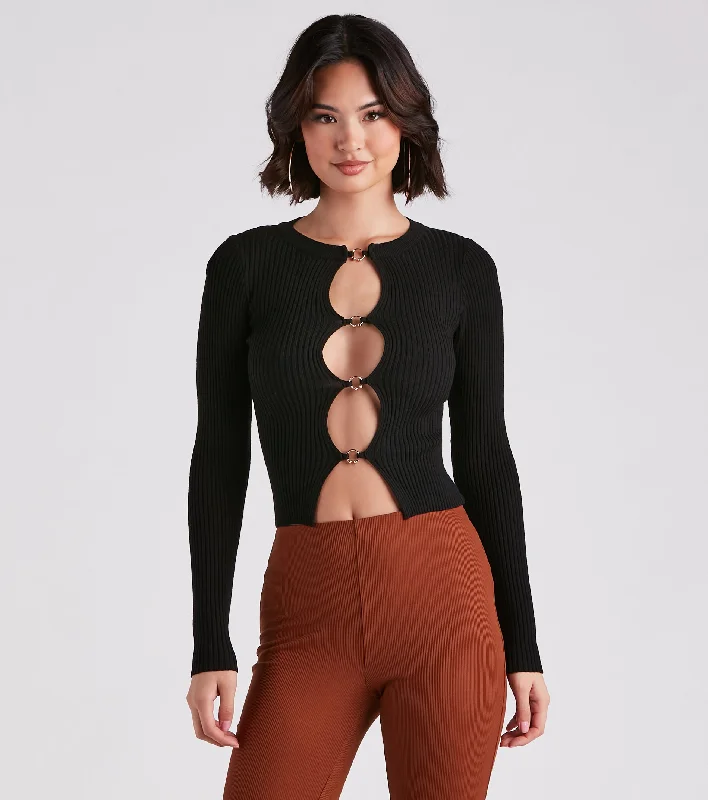 Weekend Savings Spectacular Come And Flaunt It Hoop Sweater Top