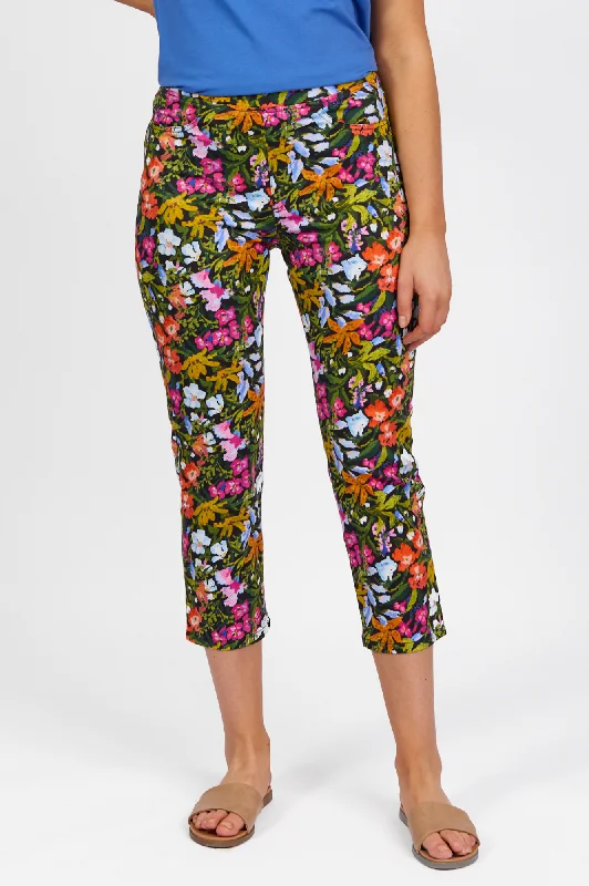 Limited Supply Printed 7/8 Length Pull On Pants - Lola
