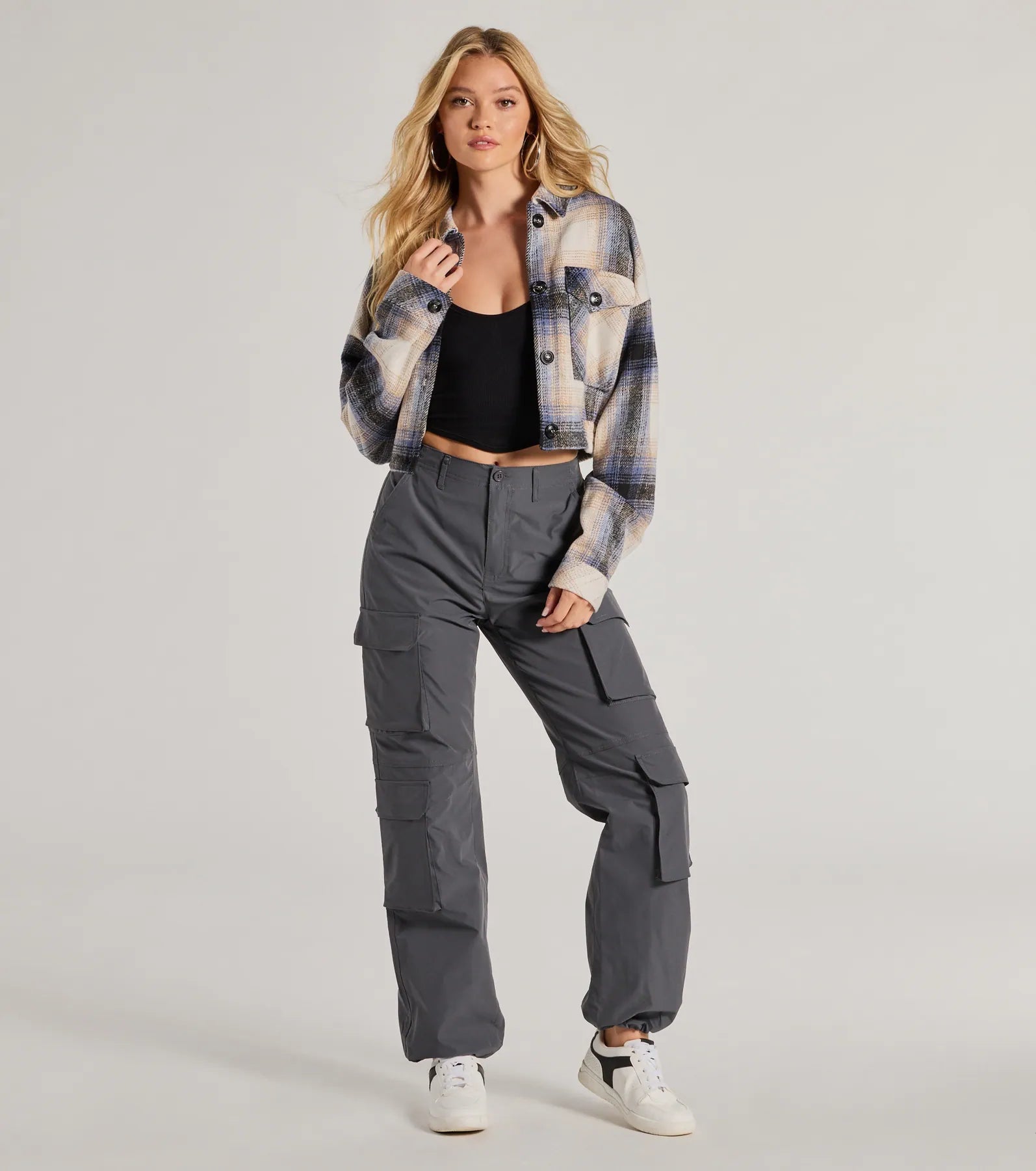 Act Now Trendy Life High Rise Cargo Pants