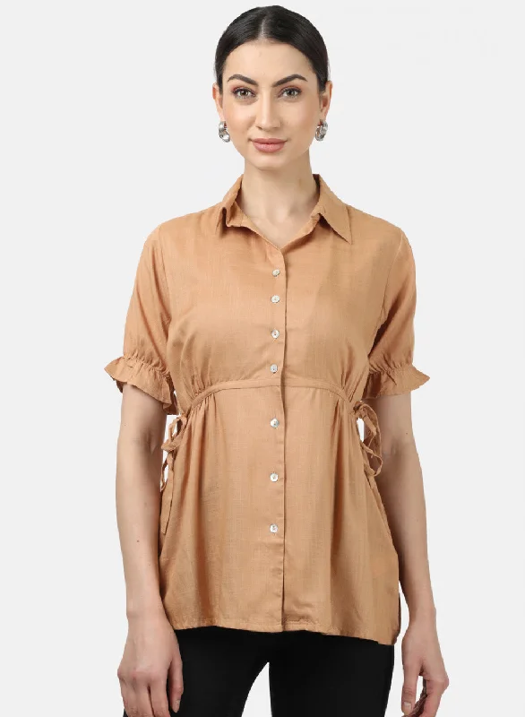 Sale Event Womens Khaki Plain Tops