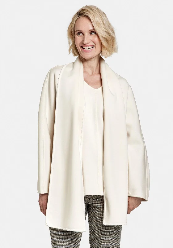 Best Deals Gerry Weber Oversized Top with Detachable Scarf, Cream