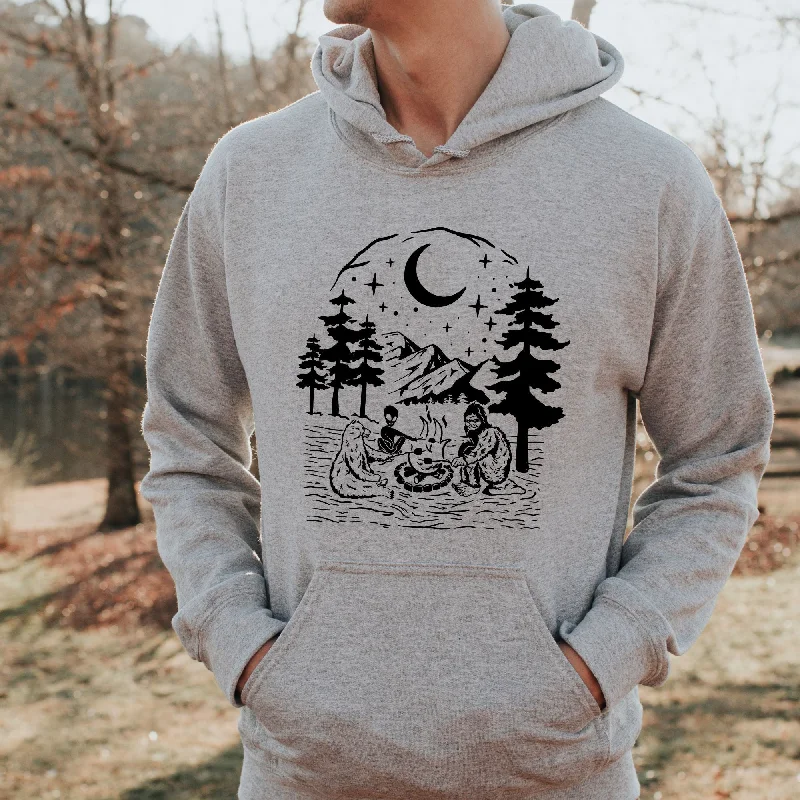 The Best Prices Bigfoot, Alien, Bear Camping Hoodie - Crewneck Sweatshirt for Skier *UNISEX FIT*
