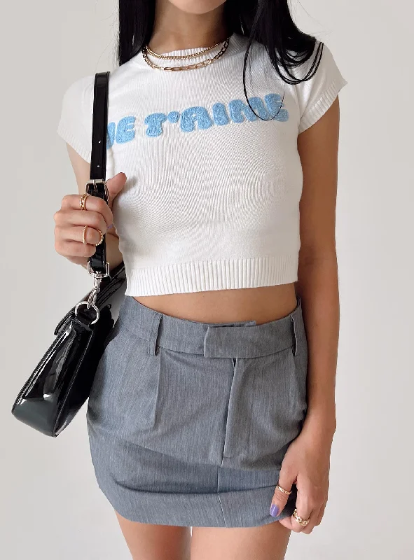 Doorbuster Deal Je T'aime Knit Tee White
