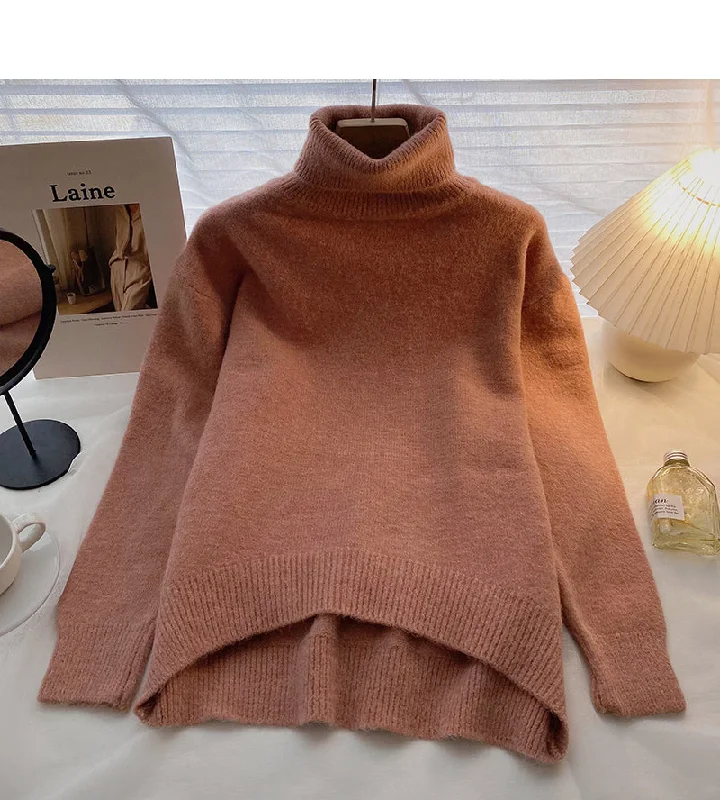 Weekend Offers That Delight Lazy solid color retro minority long sleeve Pullover loose top 6642 Weekend Offers That Delight Lazy solid color retro minority long sleeve Pullover loose top 6642