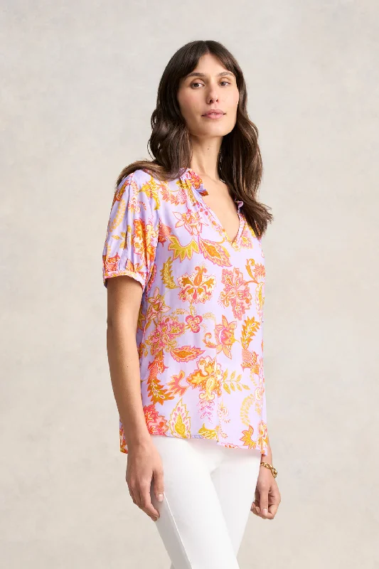 Limited Availability Printed Frill Neck Blouse