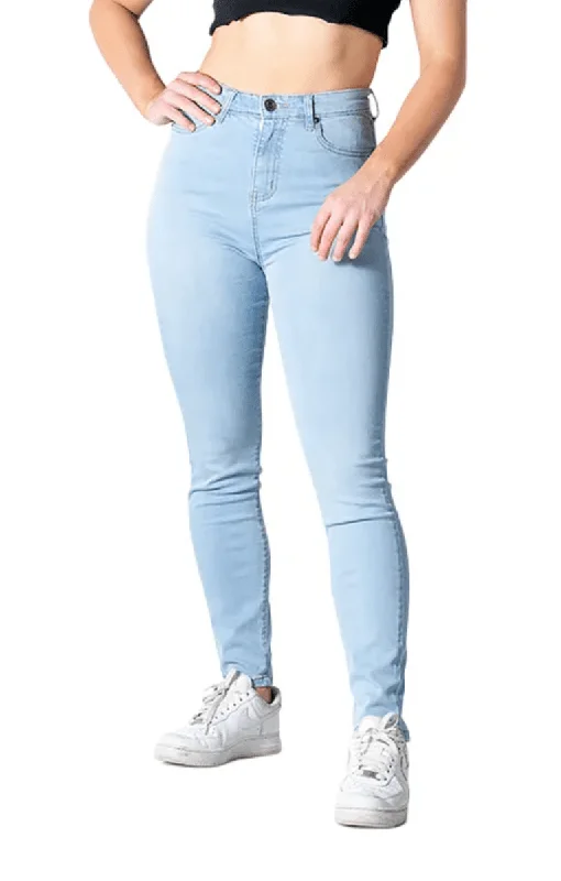 Huge Savings Wakee Light Blue High Rise Long Length Jeans