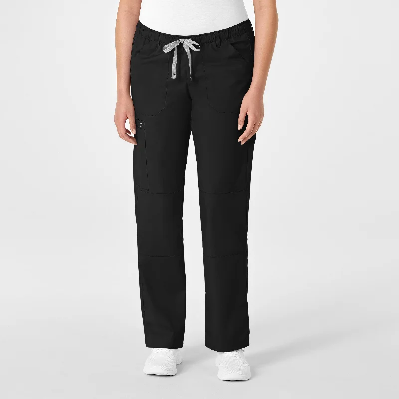 Exclusive Savings WonderWORK Women's Straight Leg Cargo Scrub Pant - Black