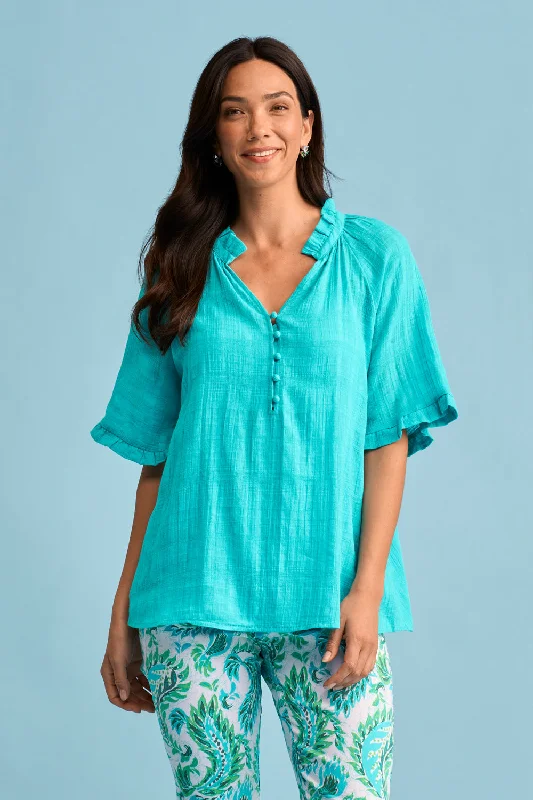 Great Deals Textured Cotton Blouse