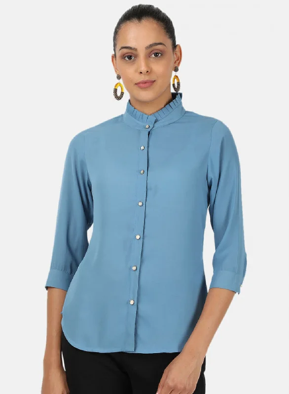 Stock Up and Save Womens Blue Plain Top