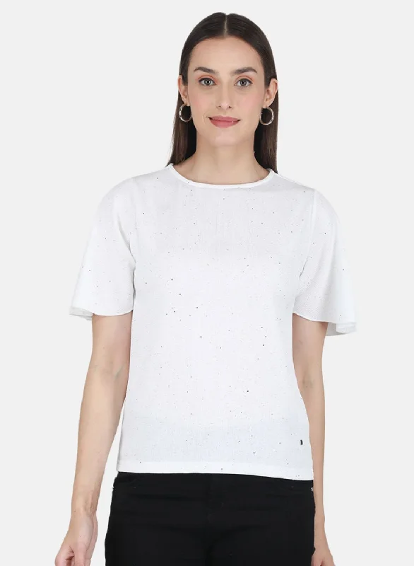 Crazy Savings Women White Printed Top