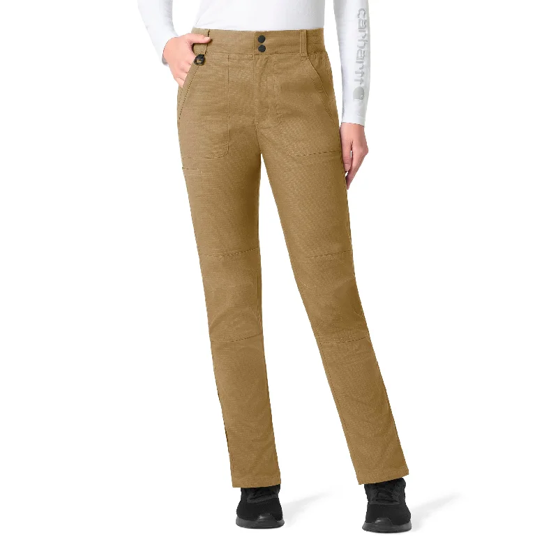 Weekend Savings Sensation Carhartt Rugged Flex Ripstop Women's Utility Cargo Scrub Pant - Dijon