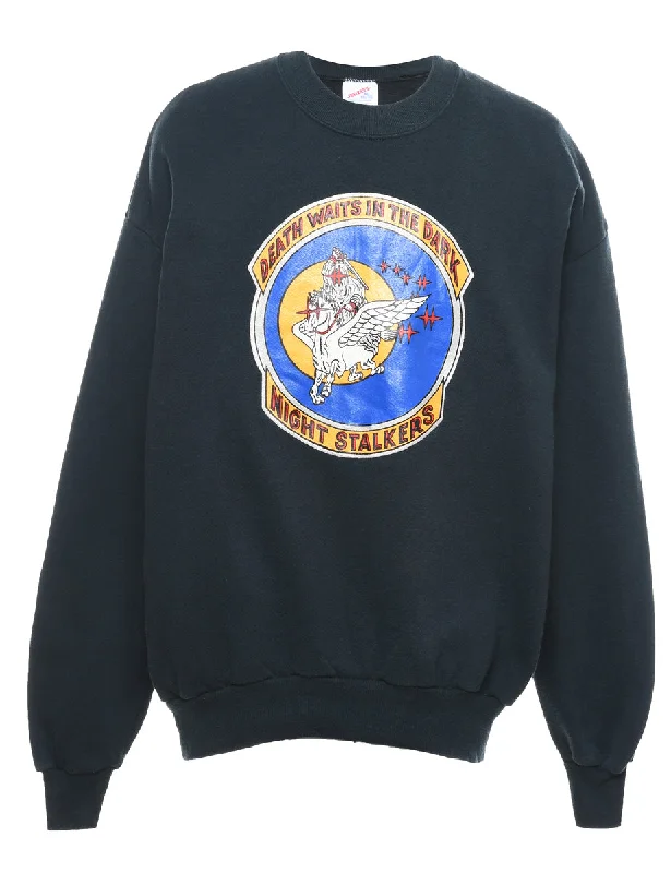Weekend Bargains to Relish Night Stakers Printed Sweatshirt - XL