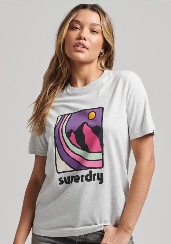 Closeout Deal Superdry Vintage 90’s Terrain T-Shirt, Glacier Grey Marl