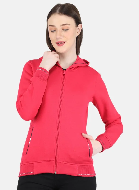 Early Bird Discount Women Pink Solid Sweatshirt