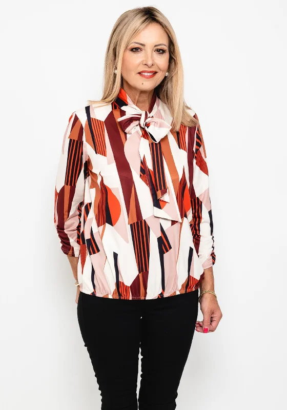 Epic Value Leon Collection Animal Print Top, Orange Multi