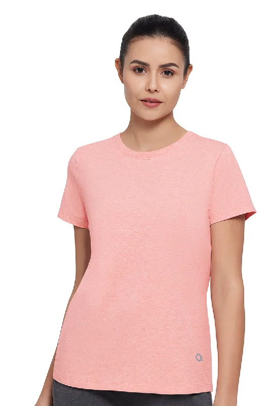 Exclusive Savings Essential Crew Neck Tee - Peach Blossom Marl