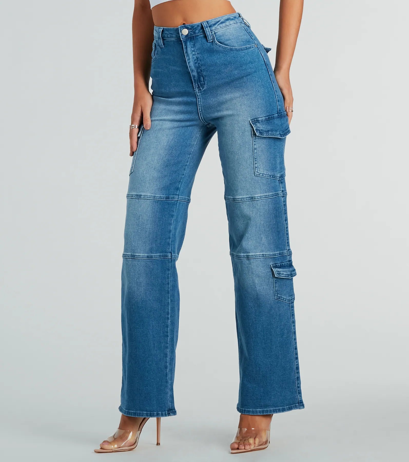 Limited Edition Cool Captured High Rise Cargo Denim Jeans