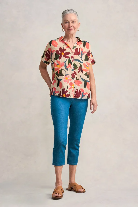Deal Frenzy Printed Gauze Shirt