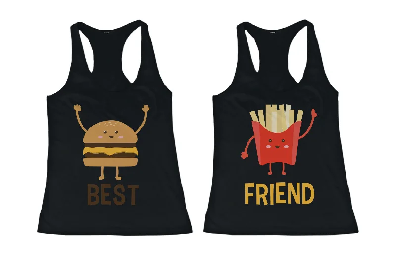 Price Drop Alert Burger and Fries BFF Tank Tops Best Friend Matching Tanks Sleeveless Shirts
