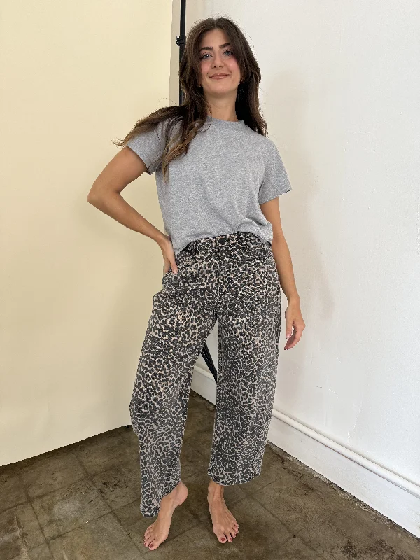 Can't Miss Miou Muse Zoey Leopard Balloon Leg Jeans