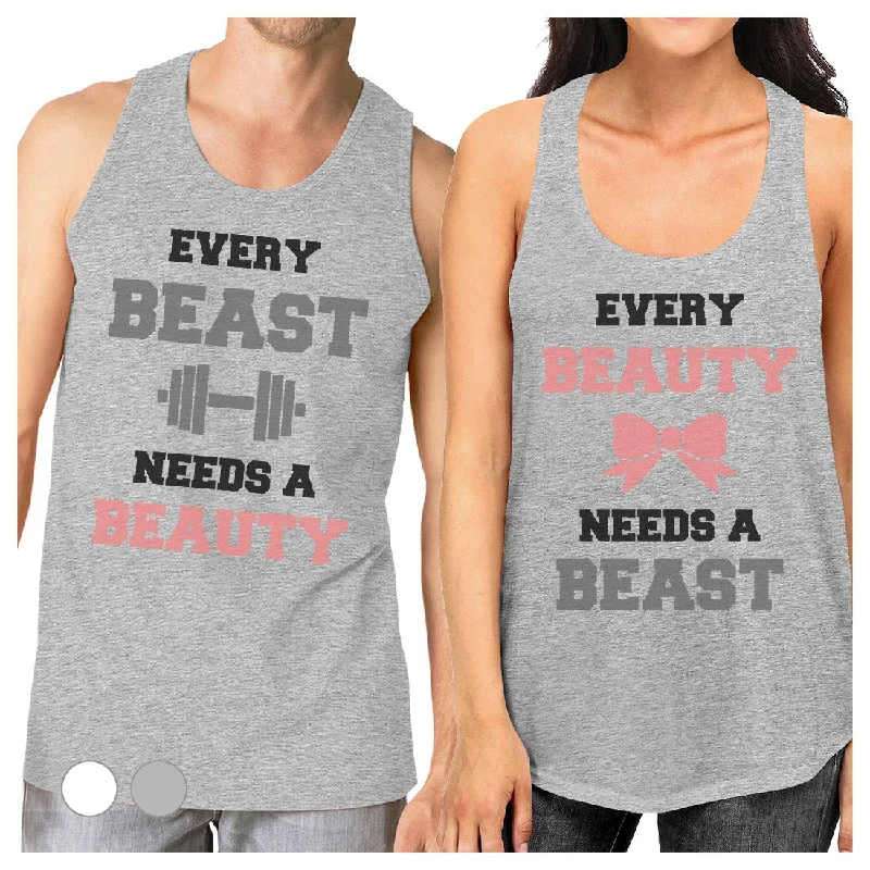 Exclusive Preview Every Beast Beauty Matching Couple Tank Tops Cute Couples Gifts