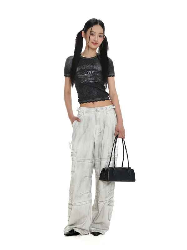 Deal of the Week LACE SLIM GLITTER SHORT T-SHIRT [S0000008652]
