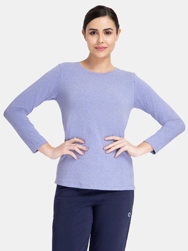 Best Choice Essential Long Sleeve Round Neck T-Shirt - Infinity Blue Marl