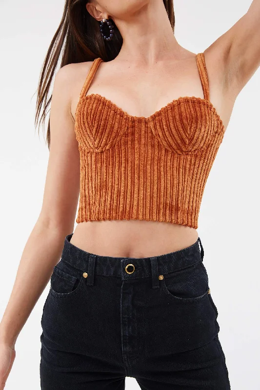 Weekend-Only Price Drops Corduroy Bustier