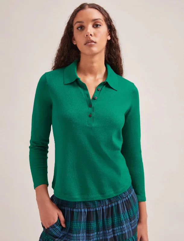 Act Fast Morgan Cotton Silk Blend T-Shirt - Emerald Green
