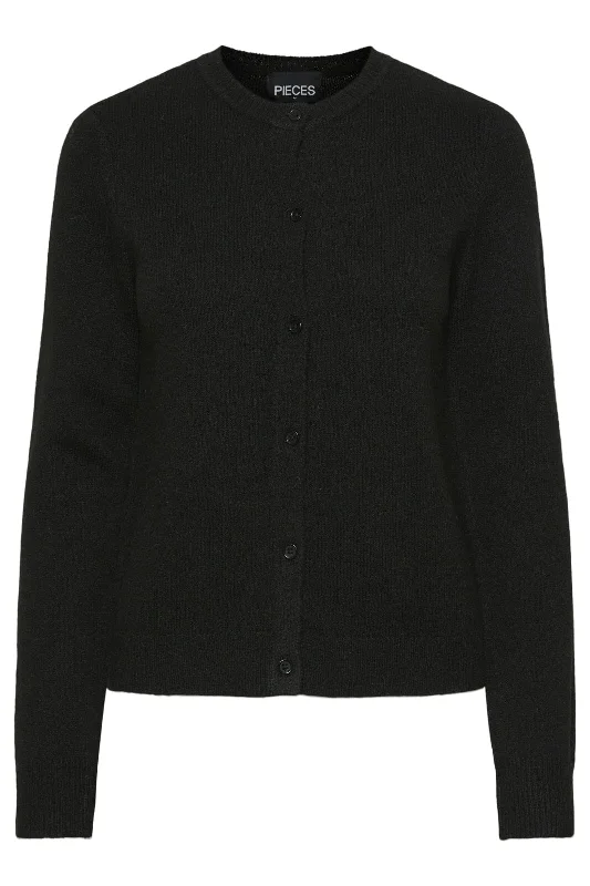 Reduced Rates Pieces - Pcmalou Ls Knit Cardigan - 4635854 Black
