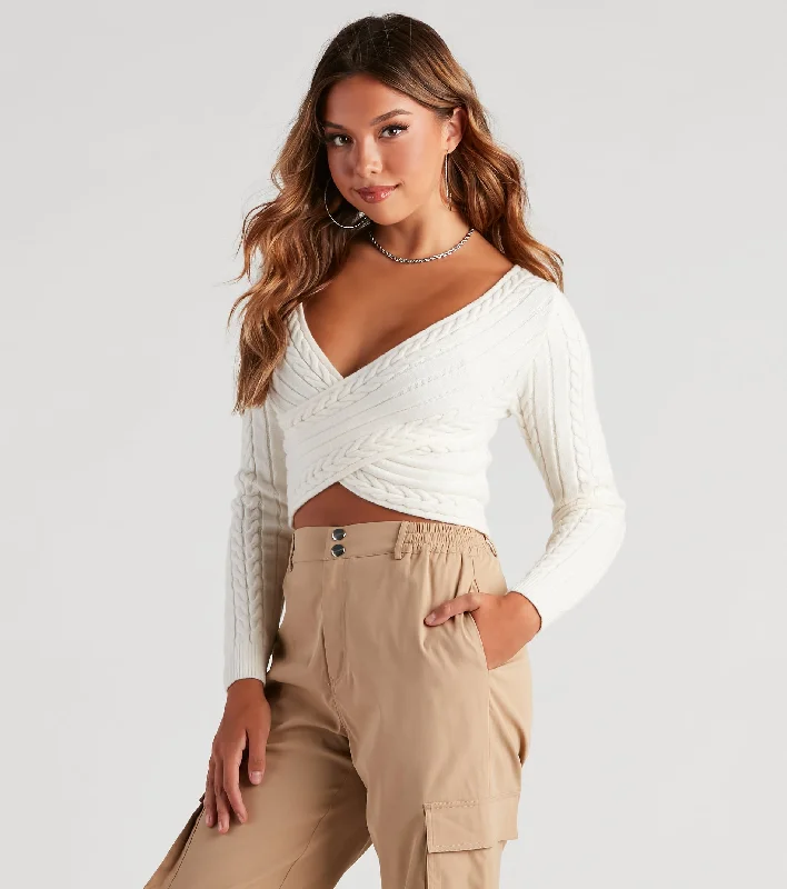 Weekend Deals to Make You Smile Chill Cutie Cable Knit Sweater