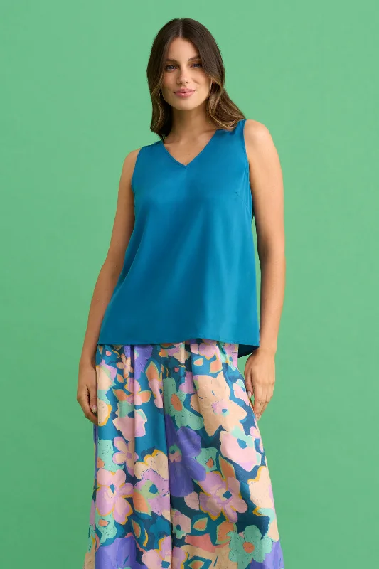 Low Prices Silk V-Neck Top