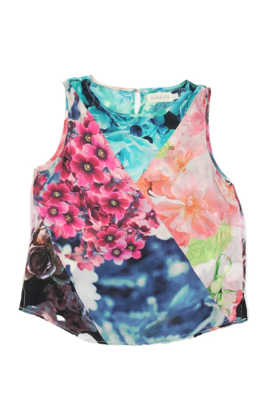 Shop and Save Shakuhachi - Bold Floral Silk Singlet