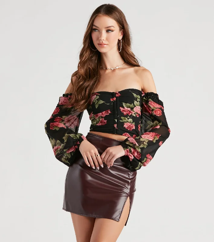 Reduced Prices Amp Up The Romance Floral Corset Top