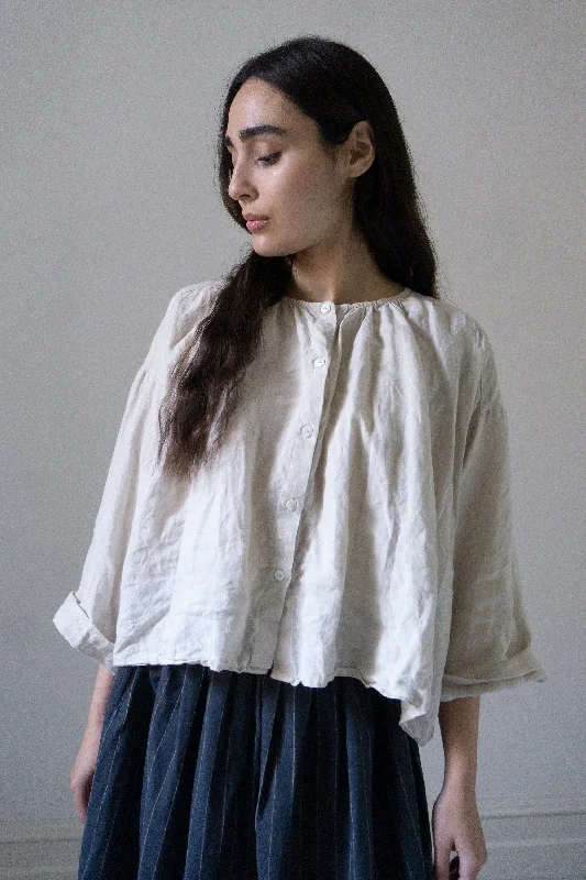 Year-End Deals Sycamore Linen Shirt- Salt