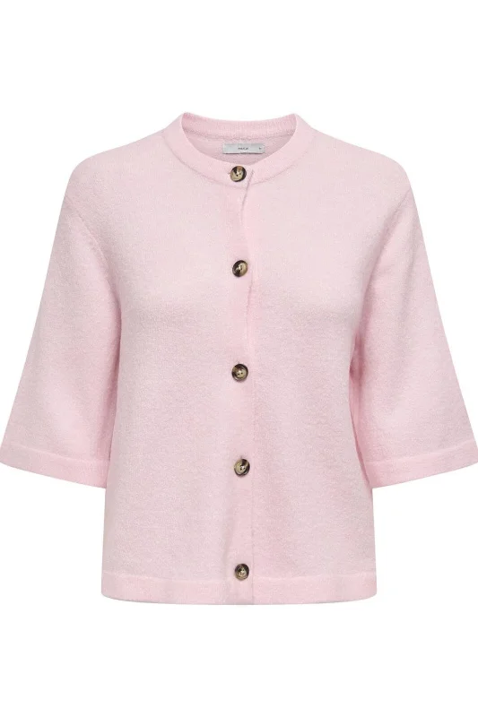Top Pick Only - Onlcamilla S/S Cardigan Knt - 4758827 Potpourri Melange