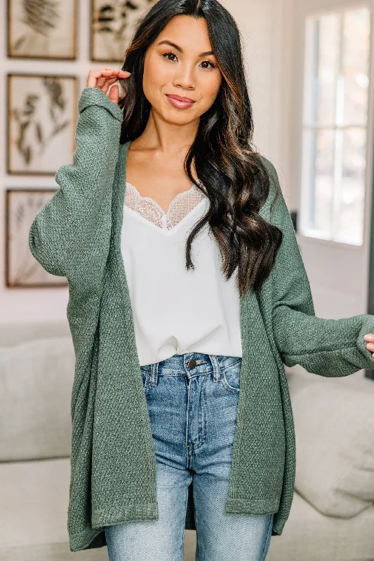Must-Have Deals Call On Me Sage Green Cardigan