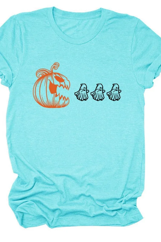 Shop and Save WOMEN HALLOWEEN PRINTING SHORT SLEEVE TEE T SHIRT