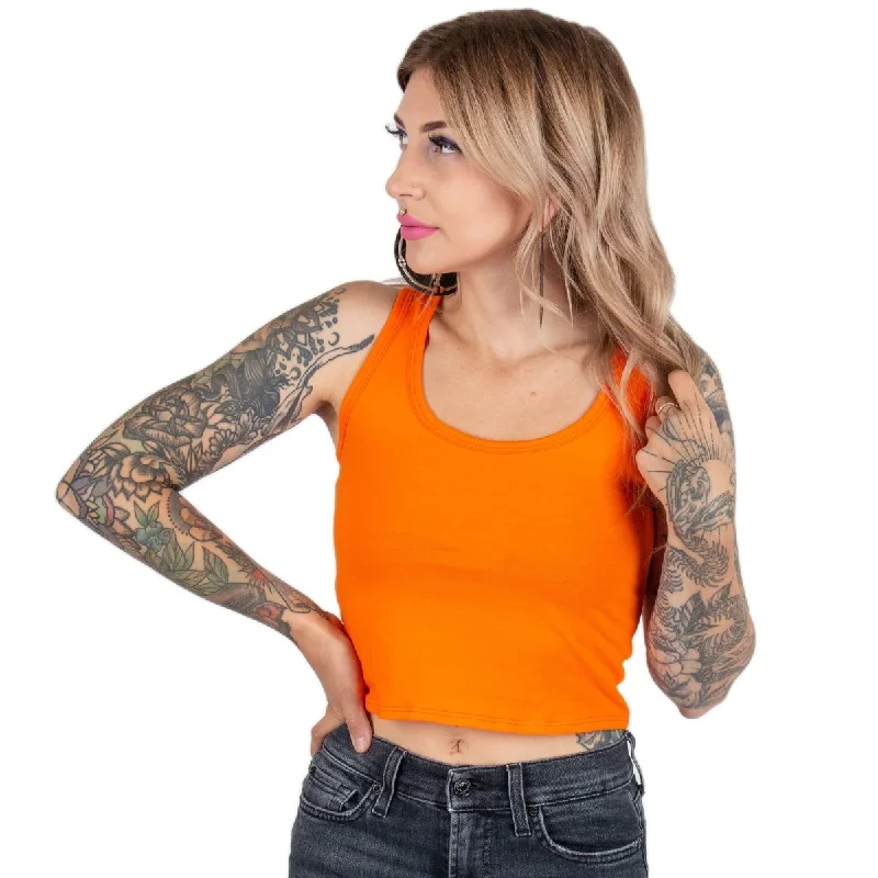 Weekend Sale: Don't Miss Out Halloween Orange Crop Tank Top